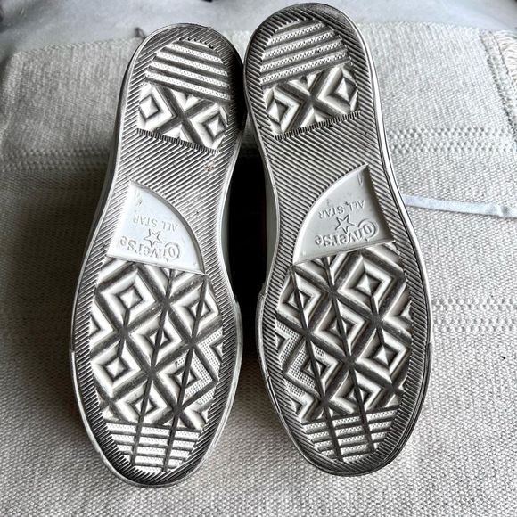 Woman’s size US6 high top platform inside fur black converse used once - Picture 9 of 12